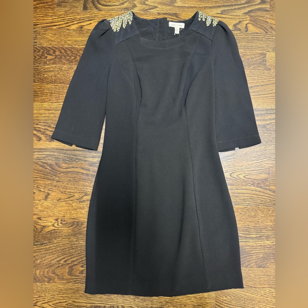 Silence & Noise Black Mini Dress with Open Back, Size: S